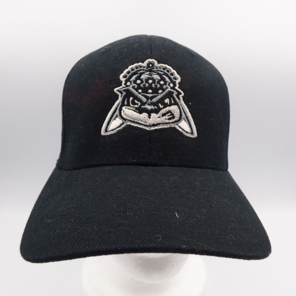 Greenville Swamp Rabbits "Rabbit King" logo Hat Fitted S M Black Cotton New